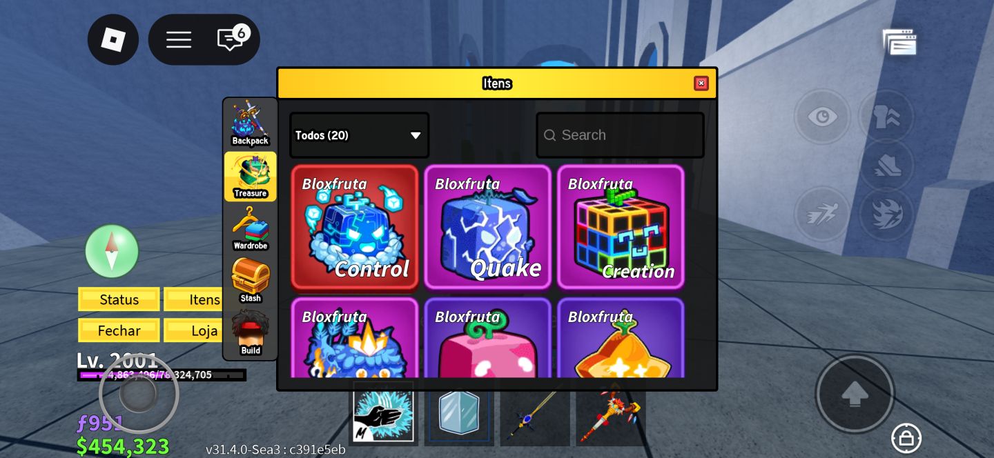 Conta do Roblox, Muitas skins, Muito boa no Blox fruits..