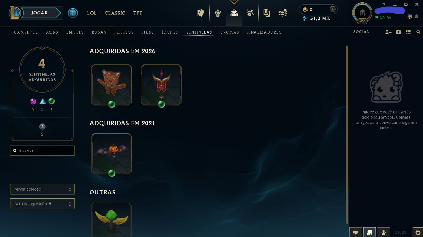 Conta de LoL Nível 39 | Mestre (68% WR) | 30 Campeões | 3 Skins | 55 Ícones e +