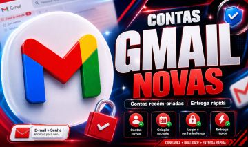 CONTAS GMAIL NOVAS | RECÉM-CRIADAS | ALTA QUALIDADE | ENTREGA RÁPIDA