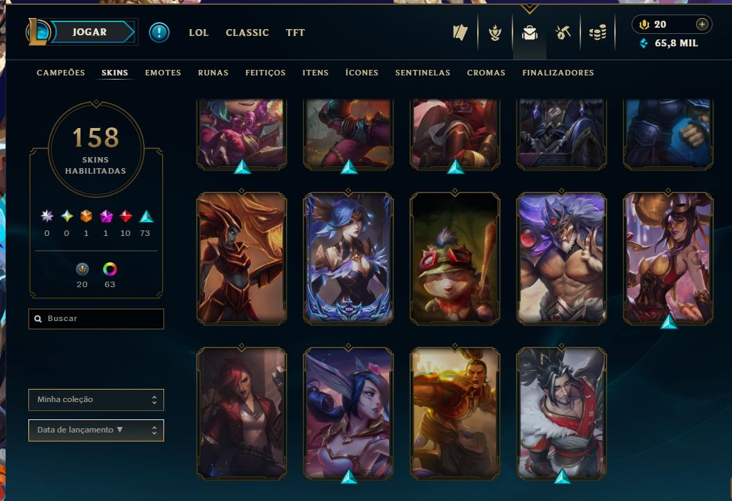 CONTA DE LEAGUE OF LEGENDS ESMERALDA TODOS OS PERSONAGENS LIBERADOS!