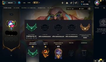 Conta LoL E4 com 73% Win Rate/ MMR Bom
