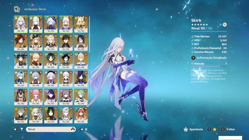 Conta Genshin Impact AR 60, com mais de +40 5 estrelas & 32 armas 5 estrelas.