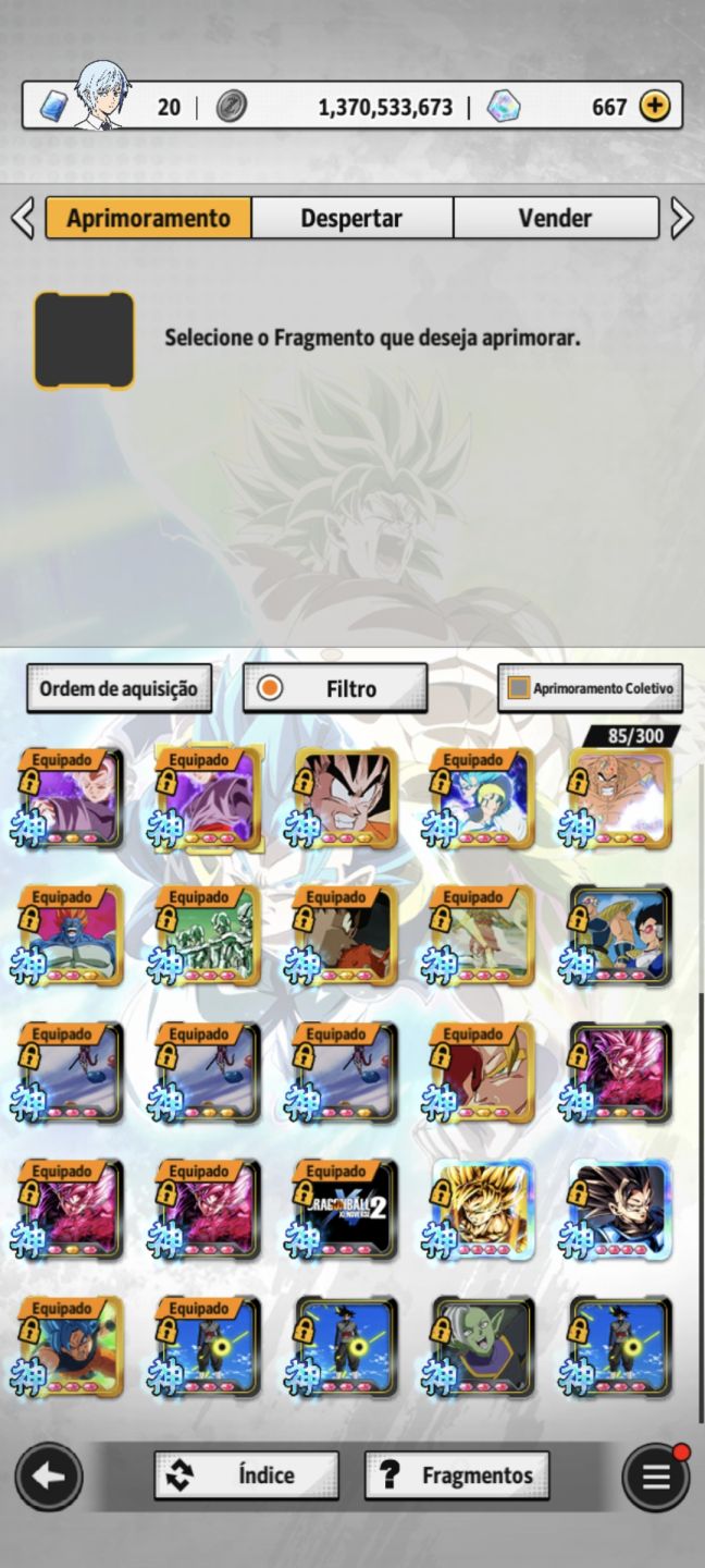 CONTA DB LEGENDS FULL EQUIP