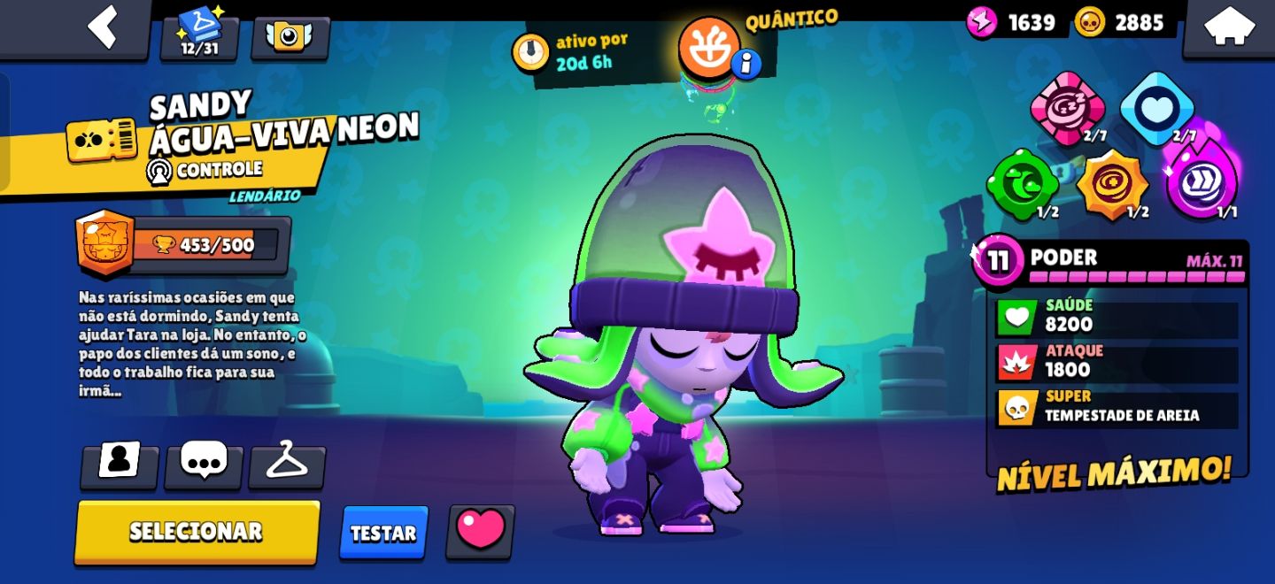 CONTA DE BRAWL STARS COM BRAWLERS LENDARIOS MAX E COM HYPER E SKINS MUITO BOAS!!