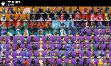 CONTA FORTNITE 216 SKINS PRIMEIRO EMAIL RARIDADE COM VARIAS SKINS ANTIGAS