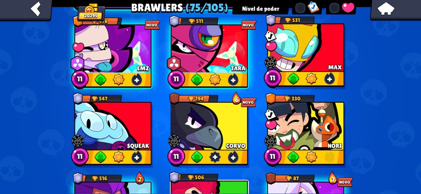 CONTA BRAWL STARS COM MUITAS SKINS E BRAWLERS UPADOS
