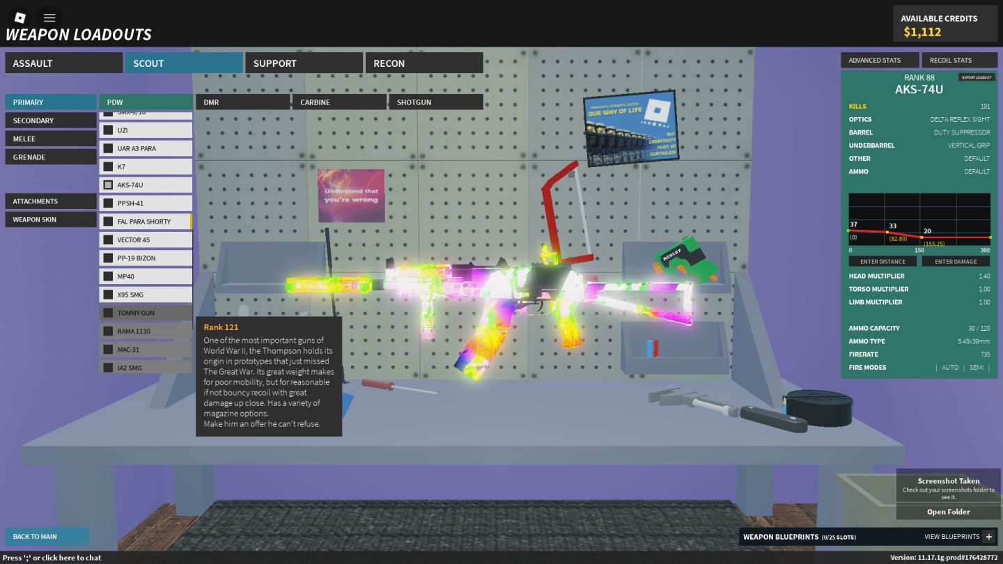 CONTA DE PHANTOM FORCES RANK 117, COM ALGUNS PREBUYS! 11K DE ROBUX GASTO NA ACC!