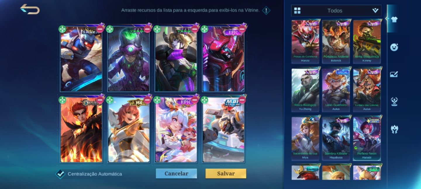 Conta Mlbb com ótimas skins