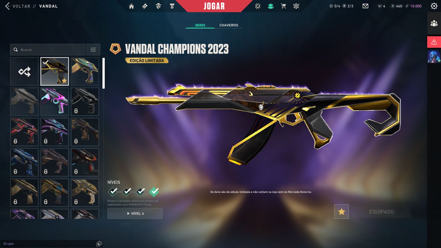 CONTA COM VANDAL CHAMPIONS 2023 E MUITO MAIS