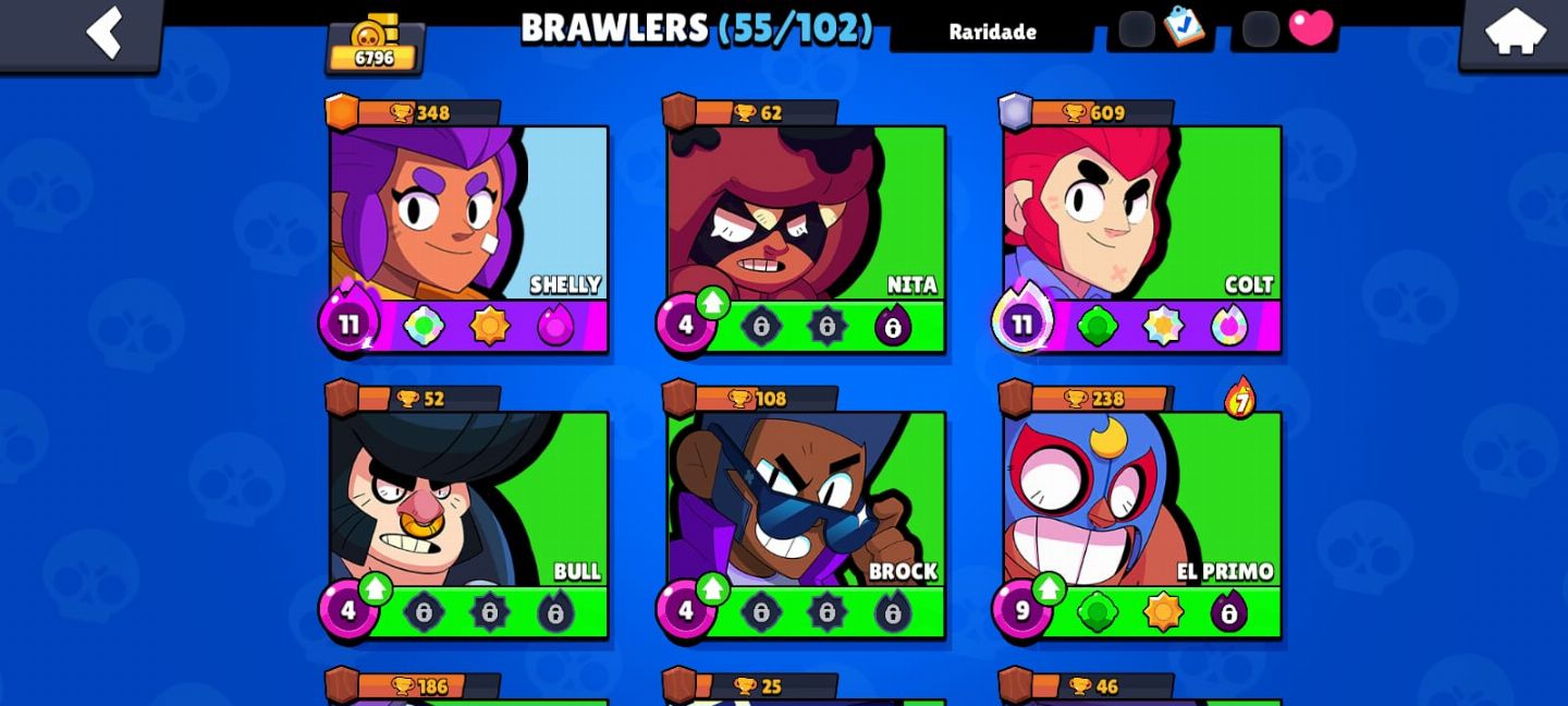 Conta brawl stars com 7k trofeus.