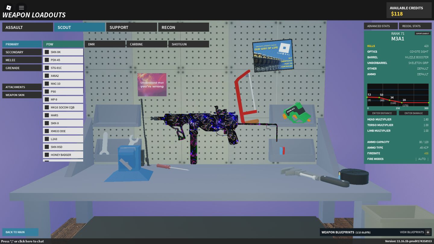 CONTA DE PHANTOM FORCES LVL 116 COM C7A2 E MAIS PREBUYS!