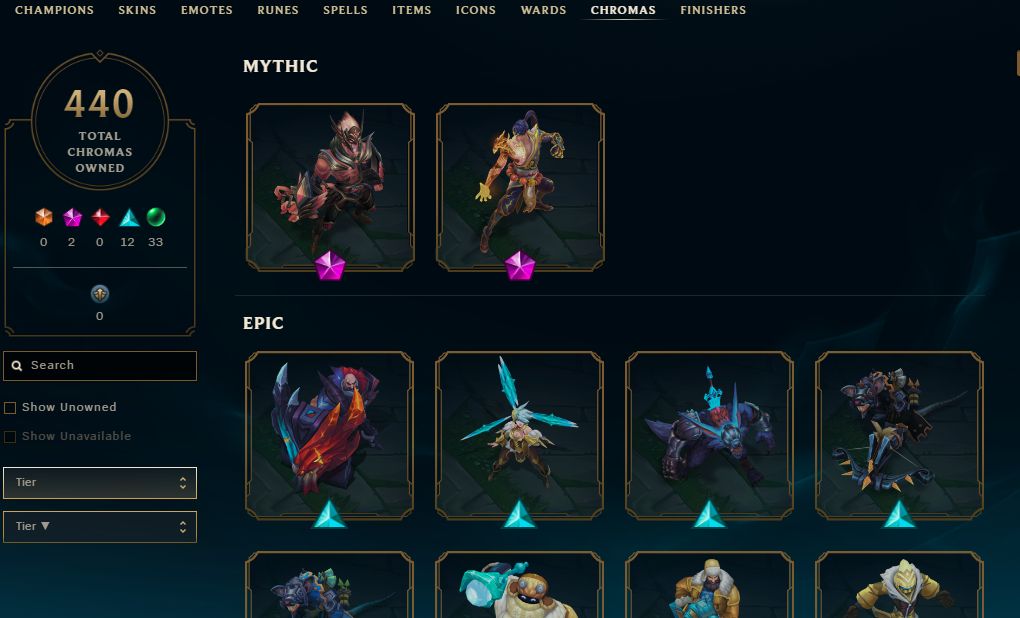 1066 SKINS, 440 CHROMAS - CONTA DE LEAGUE OF LEGENDS
