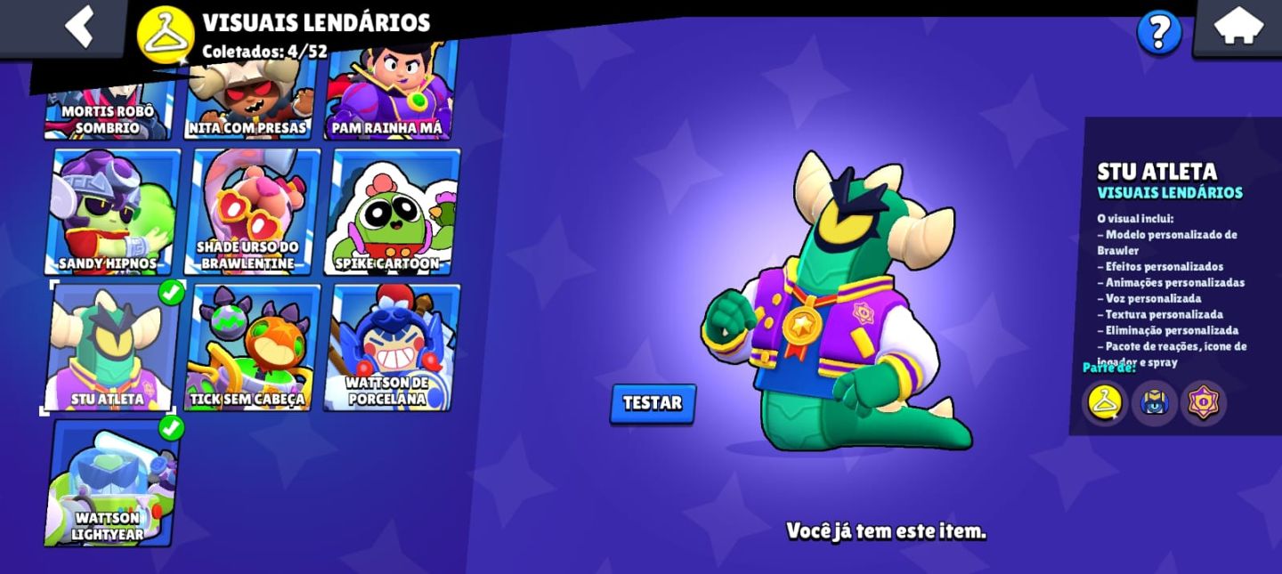 Conta brawl stars com muitas skins e todos os brawlers