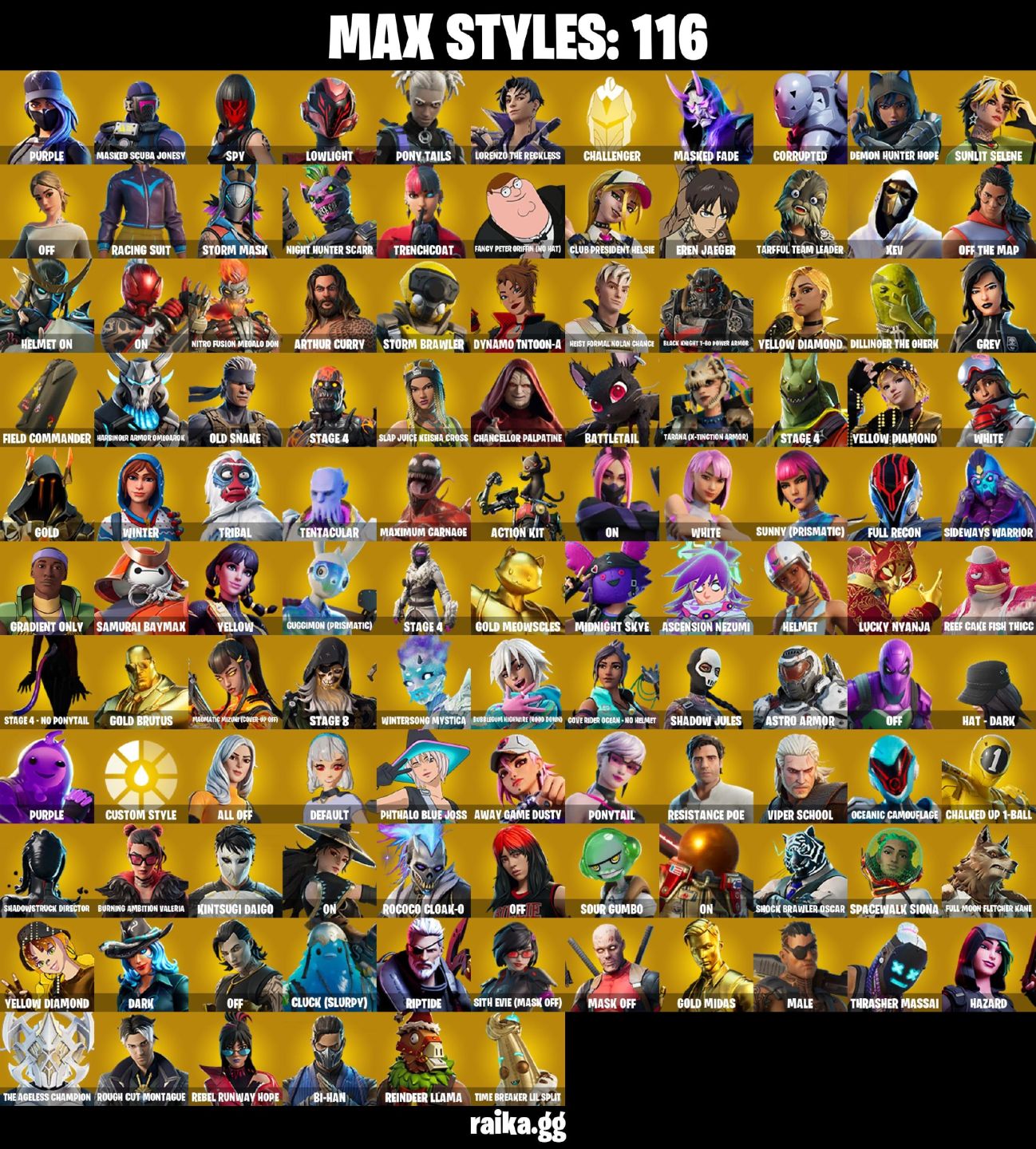 239 skins Gold Midas Leviathan Axe Lara croft e muitas skins 450 vb