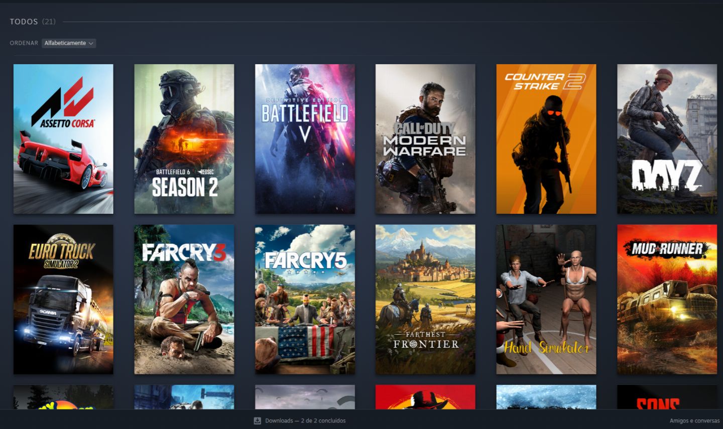 CONTA STEAM | SALDO NA CARTEIRA: R$185,00 | RDR2, DAYZ, COD MW, ZOMBOID, ETS2 +