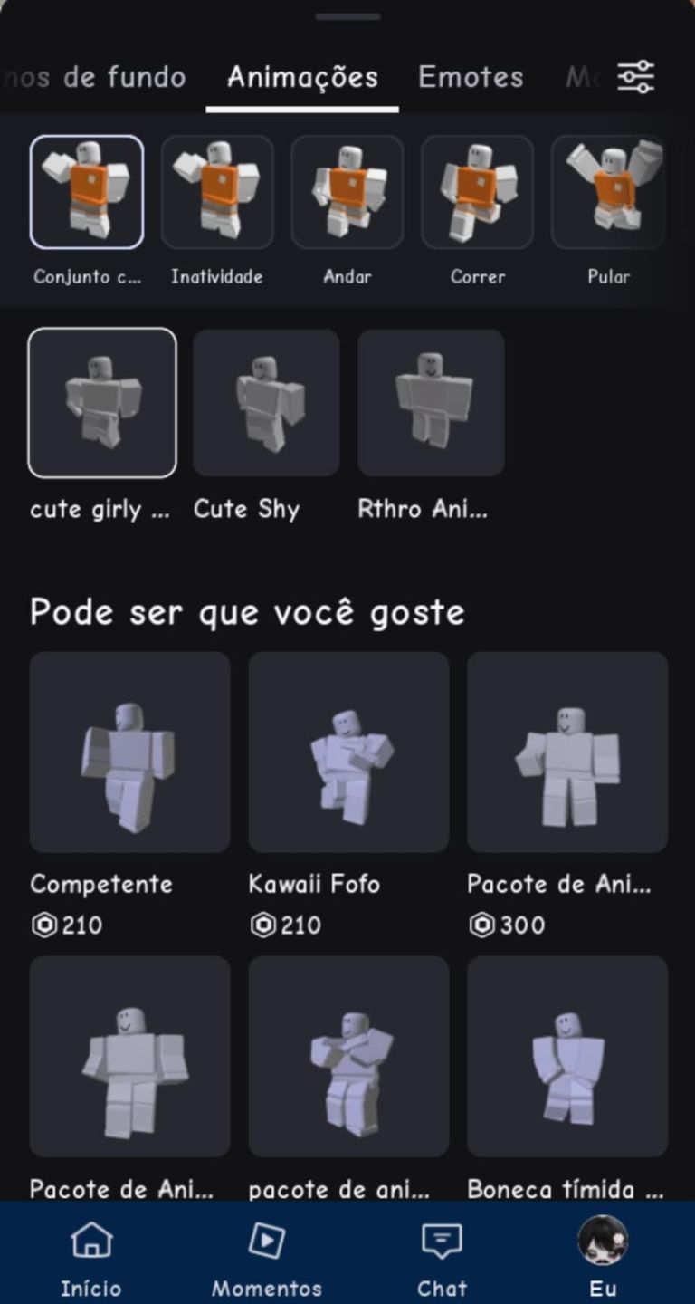 CONTA FEMININA ROBLOX