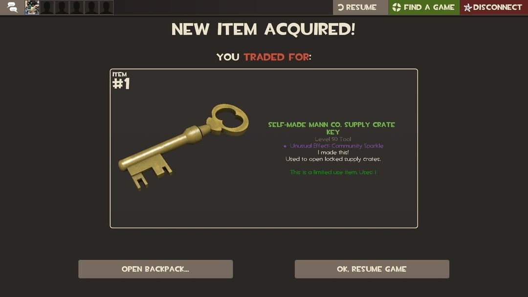 [MAIS BARATO] Chaves TF2 - Mann Co. Supply Crate Key