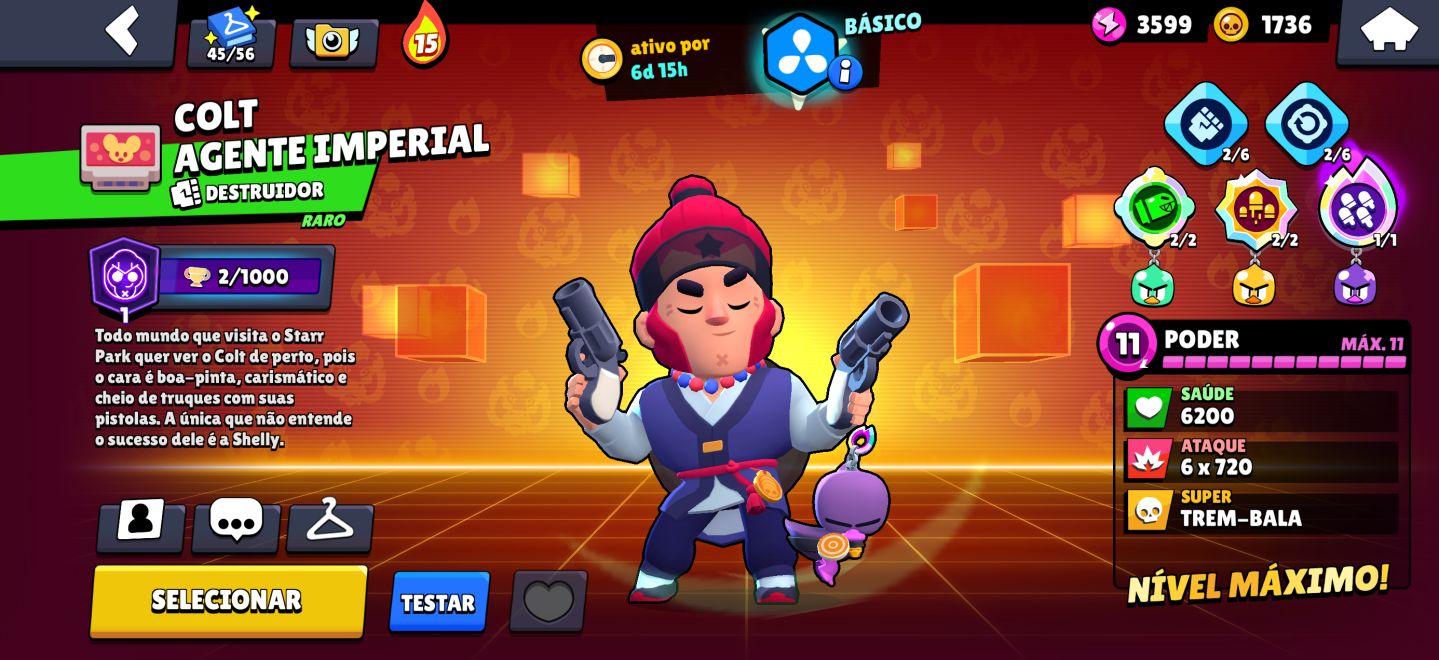 Conta de 2020 com Skins raríssimas do BrawlStars