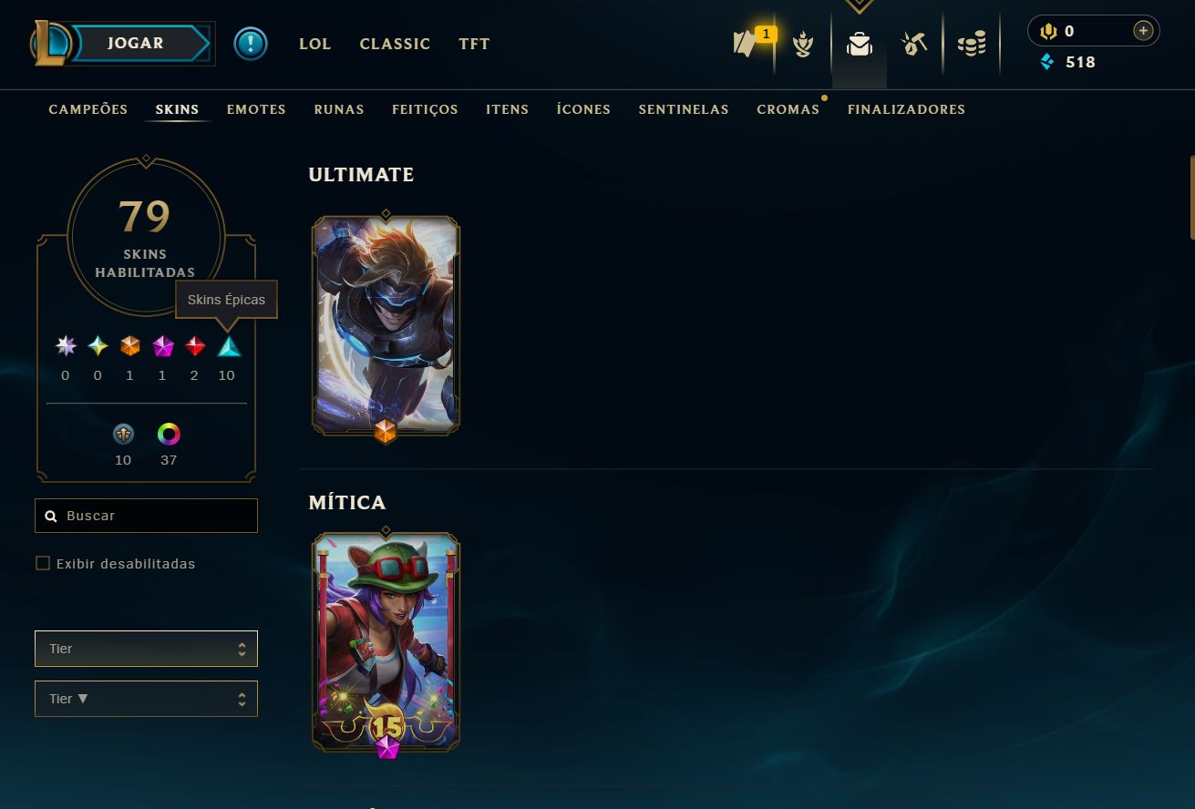 [ACESSO IMEDIATO] Esmeralda IV 79 Skins 165 Campeões MMR Buffado