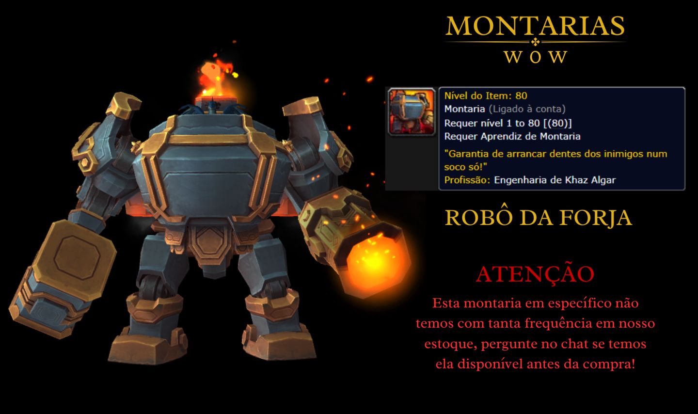 World of Warcraft - Montarias (Entrega Global) - WoW RETAIL