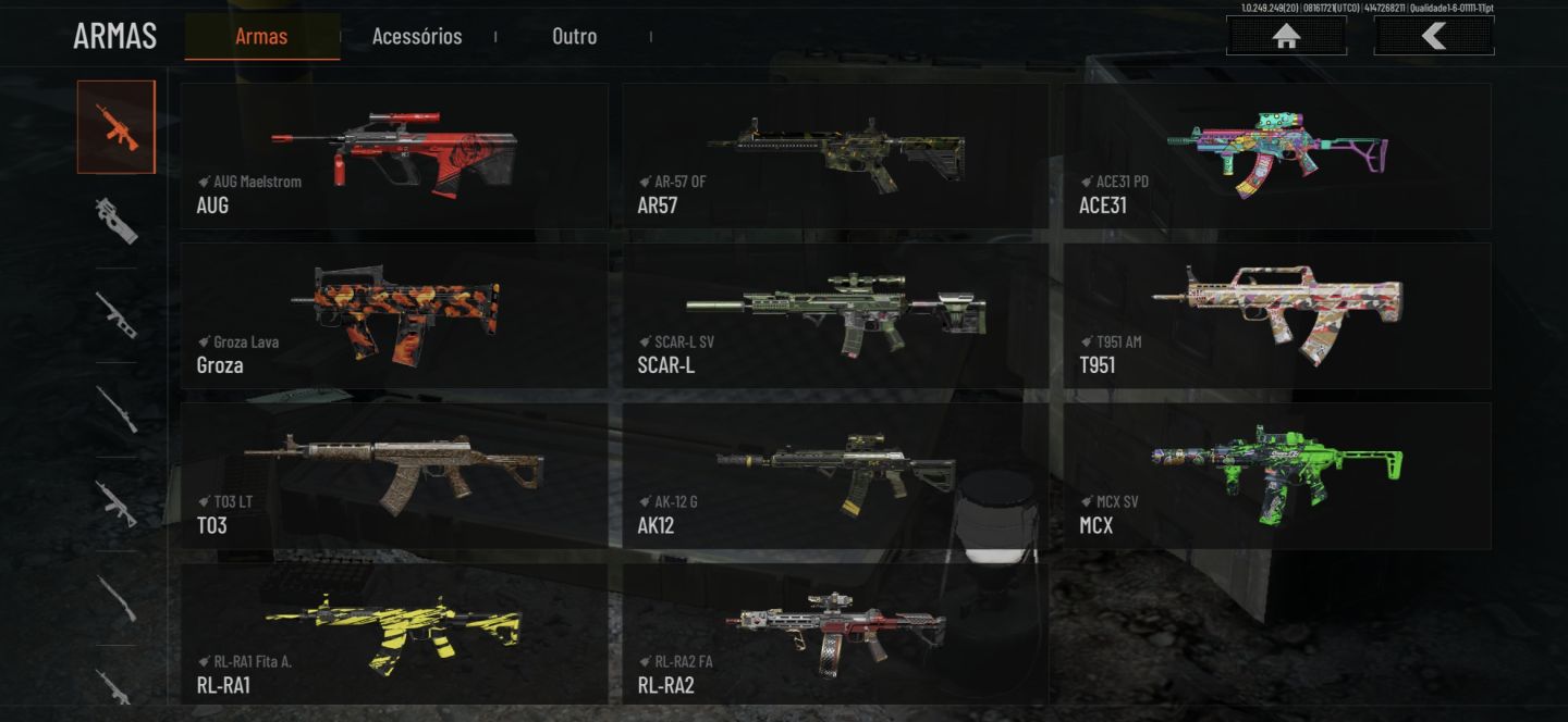 Conta Arena Breakout | 55M no Armazém | Skin Rara + Skins de Armas, etc..... |