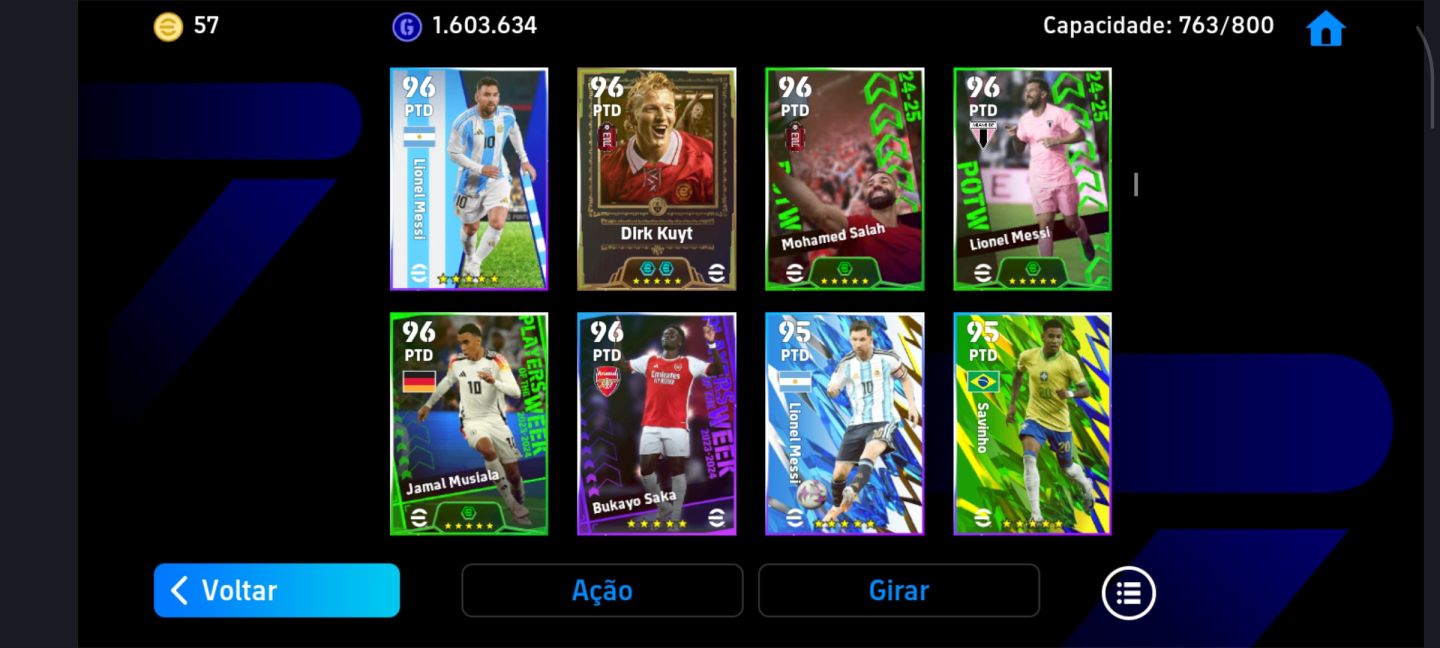 CONTA DE EFOOTBALL MOBILE 3100+ DE FORÇA COLETIVA
