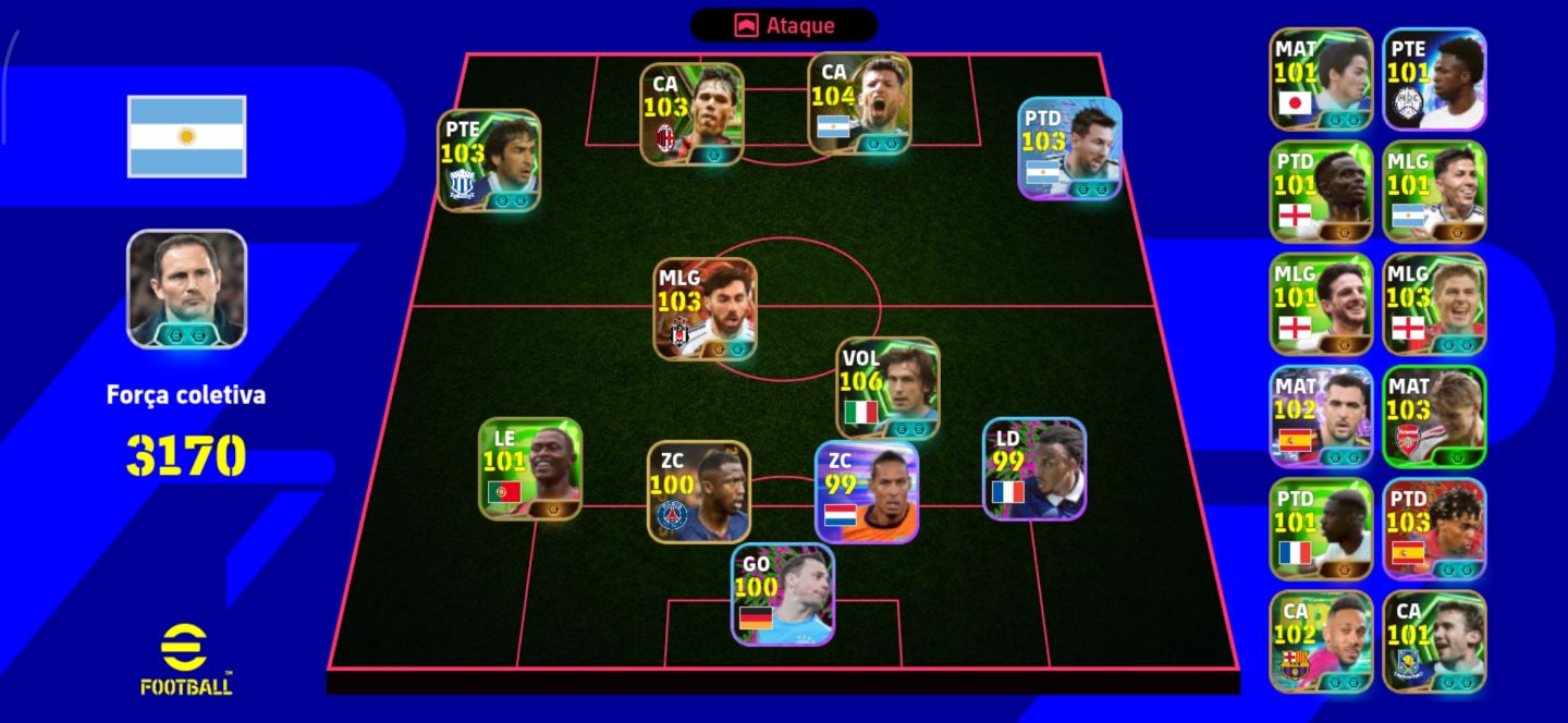 [MELHOR PREÇO] CONTA EFOOTBALL MOBILE 3000+FORÇA [TODAS APENAS KONAMI ID]