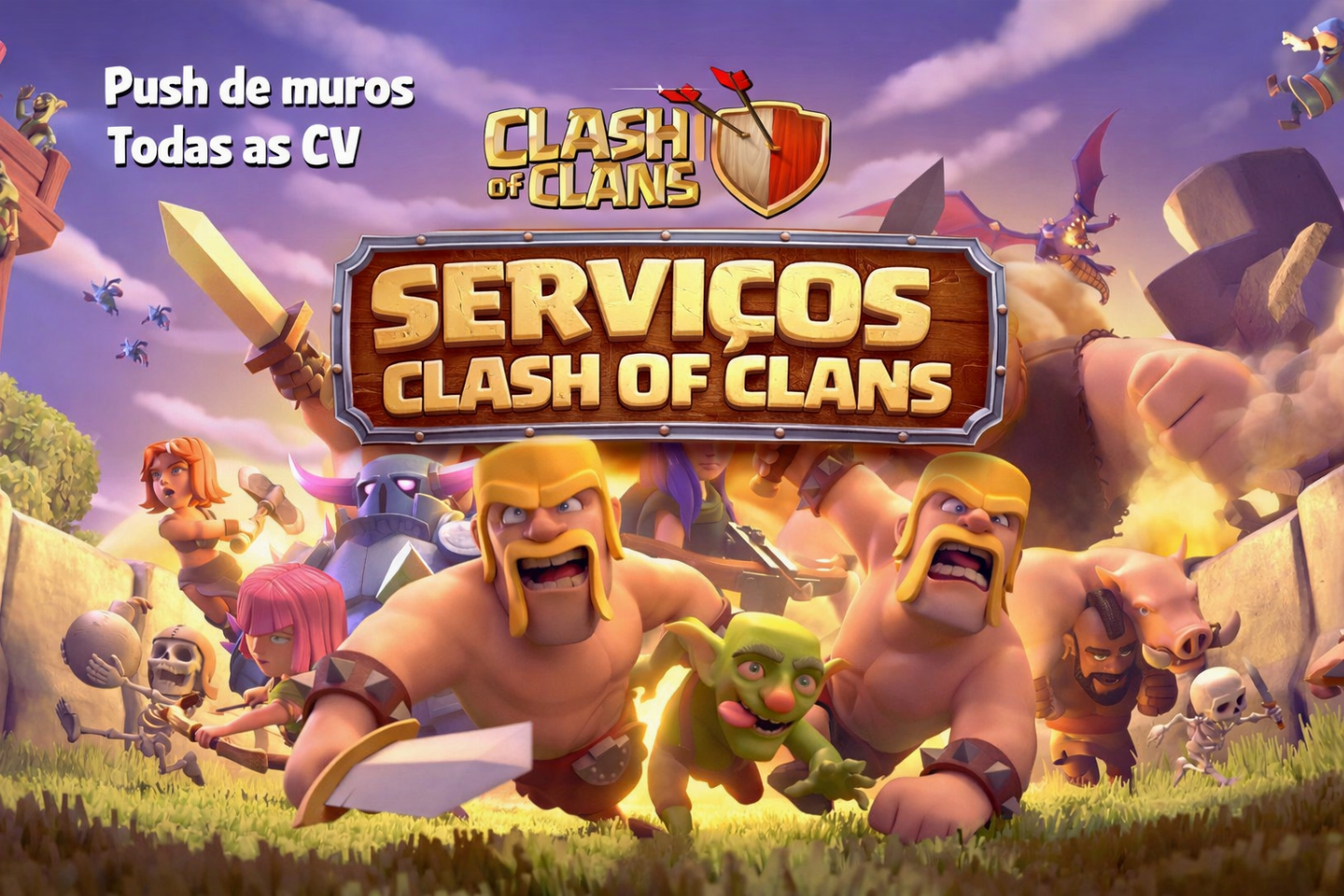 Serviços de push de muros clash of clans