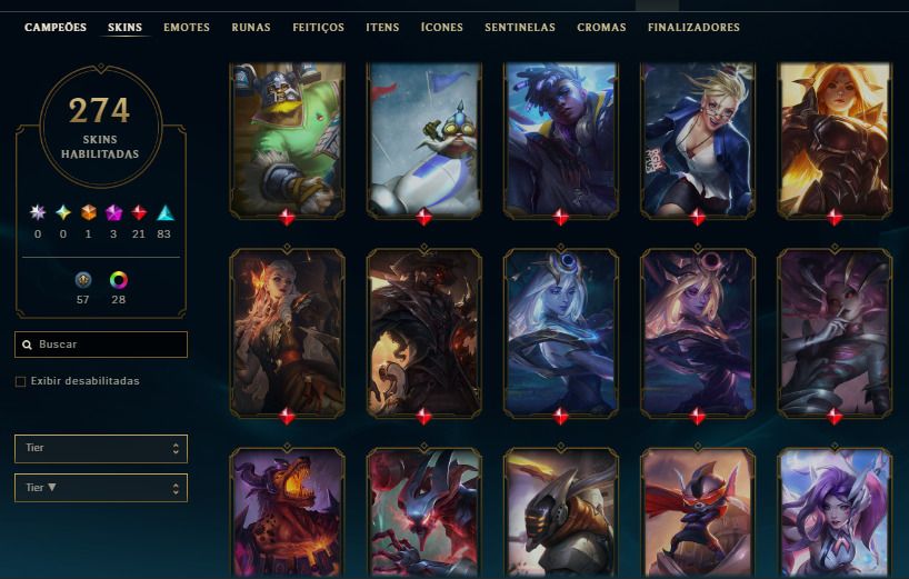 Conta lol rara, janna vitoriosa, elise vitoriosa, rammus rei