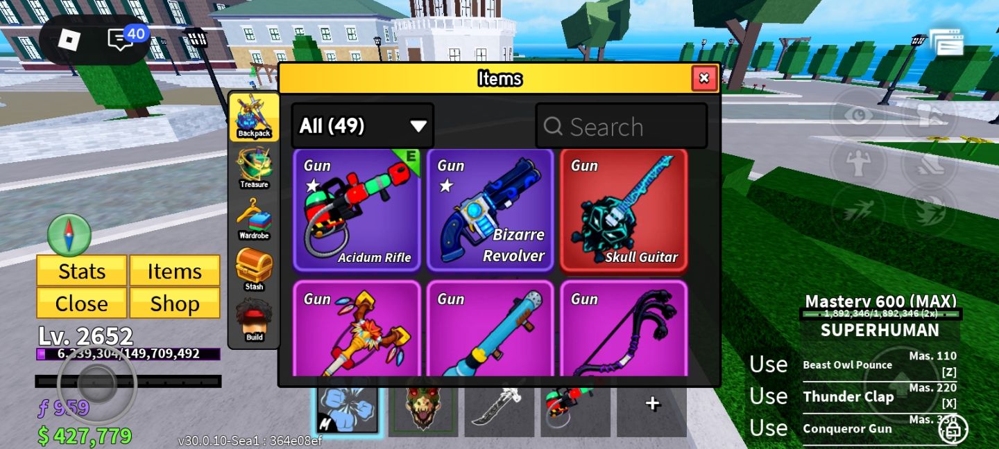 Conta Roblox (project slayers, 1 limited itens, Blox Fruits)