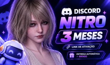 [PROMOÇÃO] DISCORD NITRO 3 MESES 2 IMPULSOS + BRINDE | ENTREGA AUTOMÁTICA