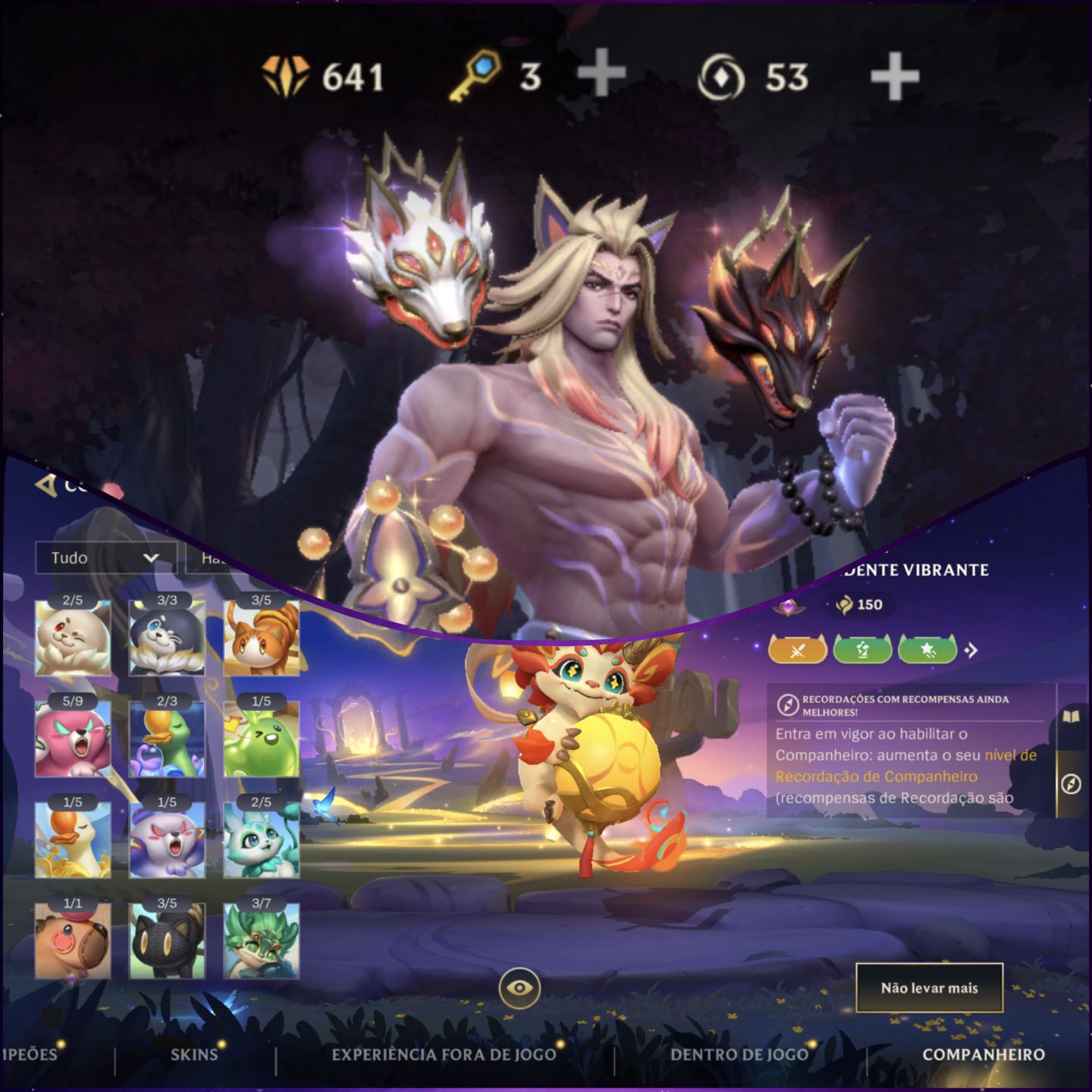 Wild Rift Desafiante 4x com 430 Skins/661 essências laranja, elo atual Mestre 3