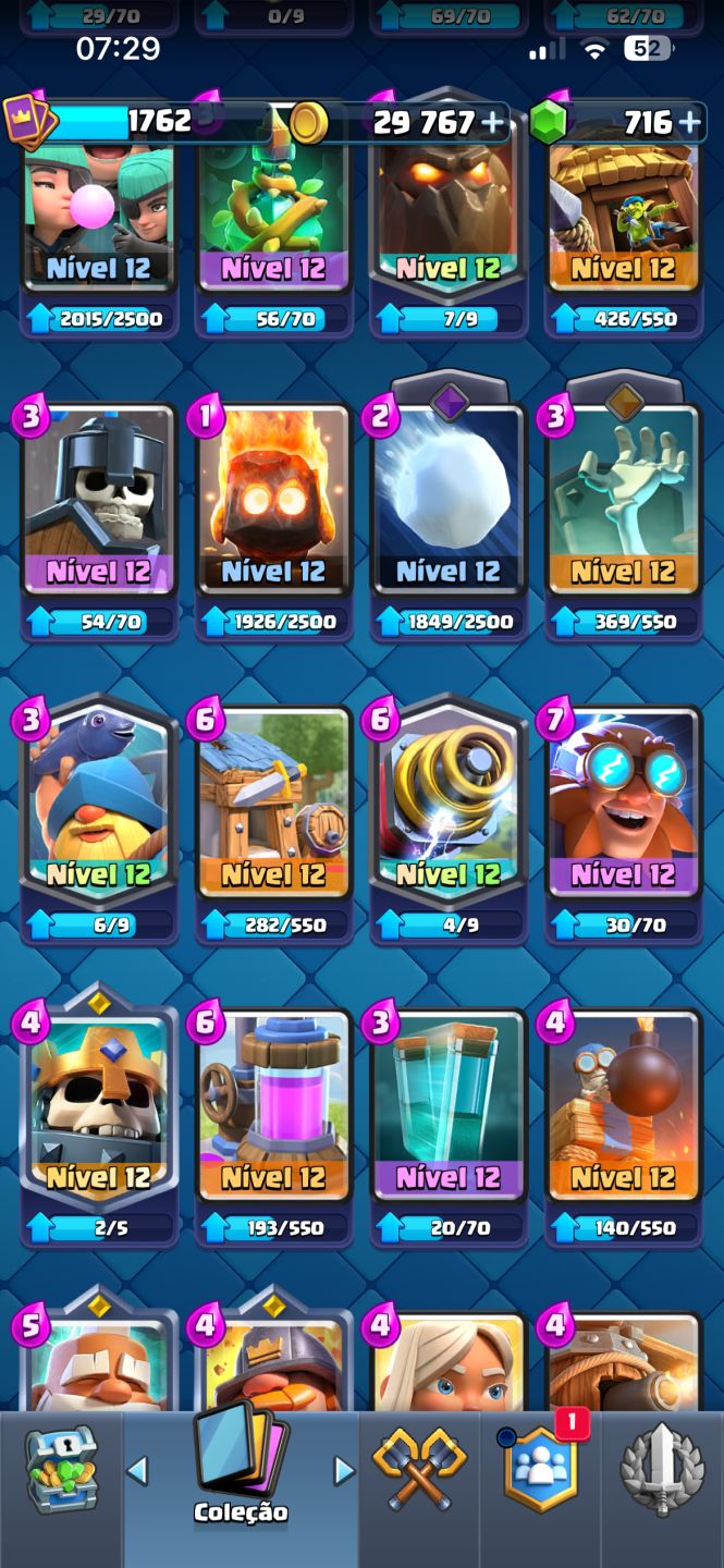 Conta Clash Royale 13.200 Troféus| Todas as Cartas | 20 Evoluções | 11 Nivel Max