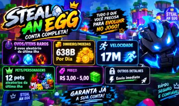 CONTA STEAL AN EGG À VENDA! Conta com itens e progresso diferenciados