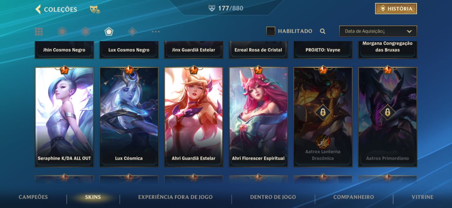 CONTA WILD RIFT, 180 SKINS INCLUINDO LIMITADAS, EX CHALLENGER