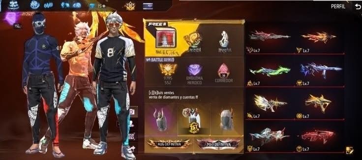 CONTA NV 69 - 614K OURO + 507 EMOTES + 12 ARMAS LV7 MAX