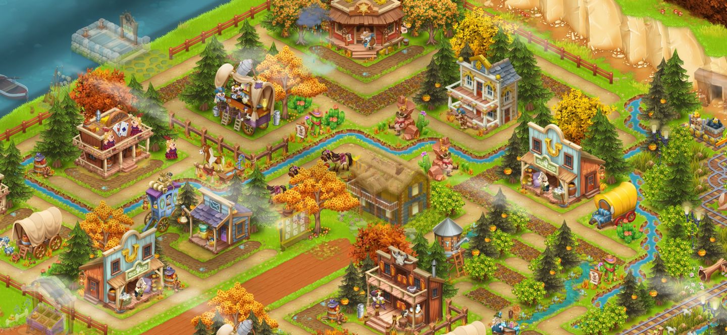Conta Hay Day com MUITAS decorações compradas