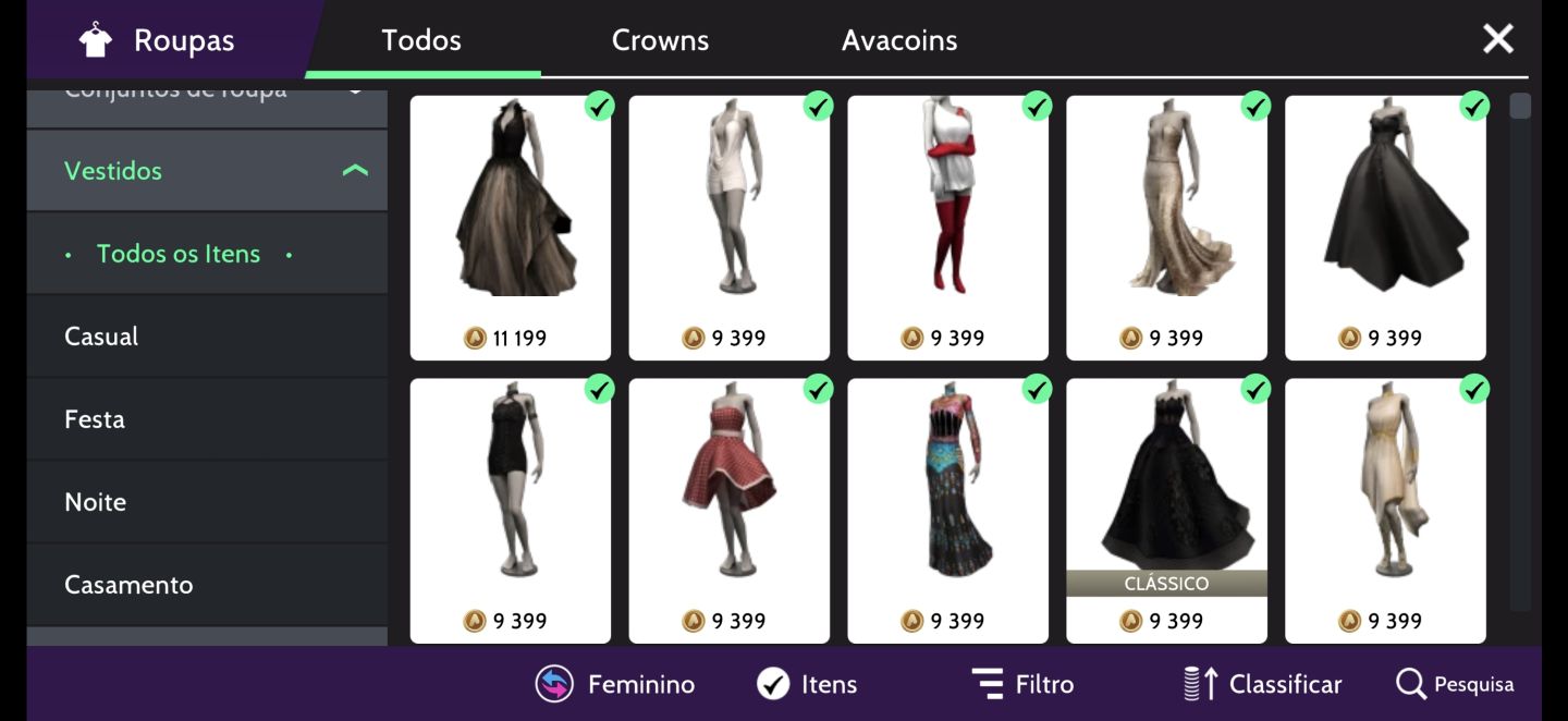 Conta antiga Avakin Life fem lvl48