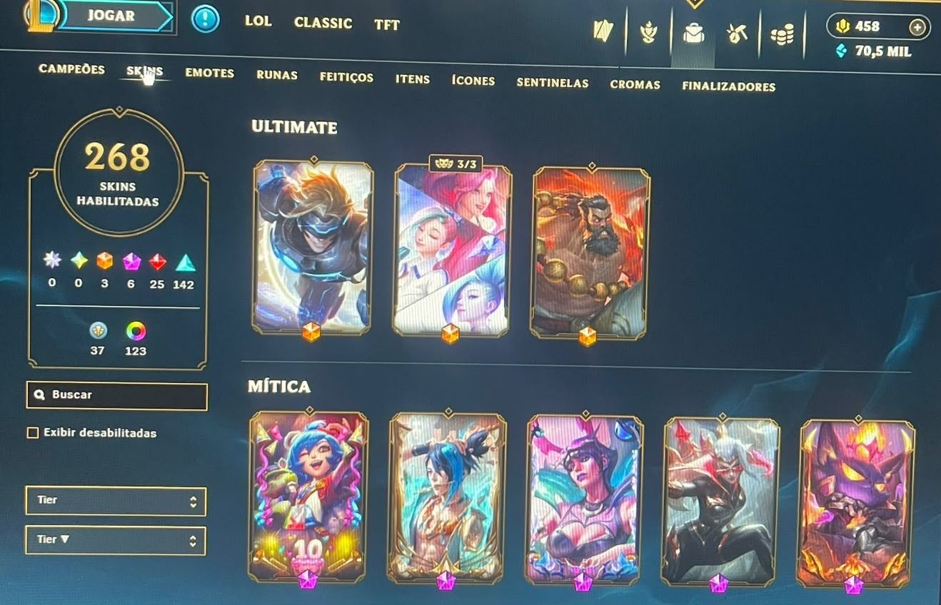 CONTA LOL DIAMANTE 4 | 268 SKINS | TODOS OS CAMPEÕES | HONRA 5
