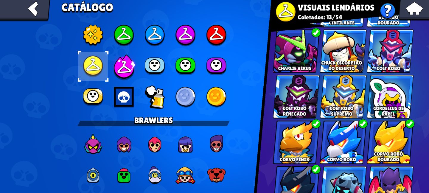 Conta brawl stars super rara, Full Gold,skins e Brawlers upados