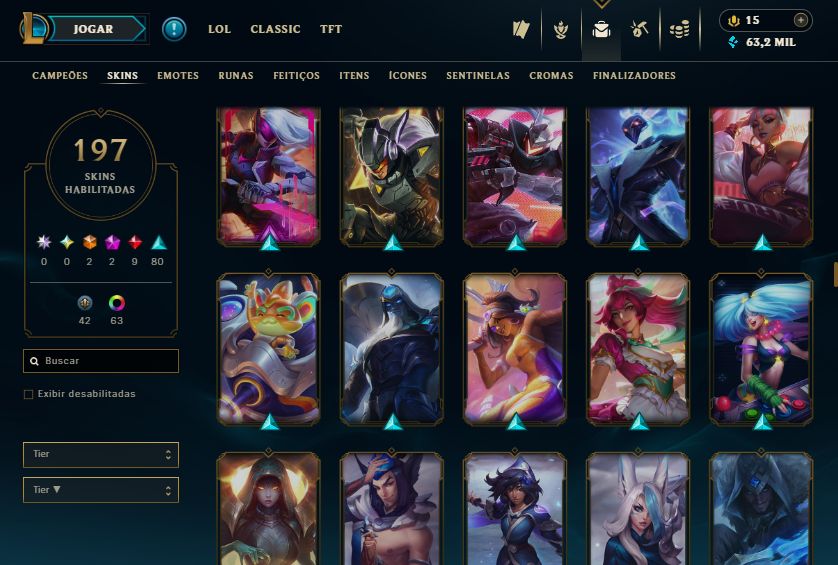 [HandLevel] Lv 700+Gold 3+MAIN MIDLANER+197 Skins/Icones Antigos 2013+KATARINA