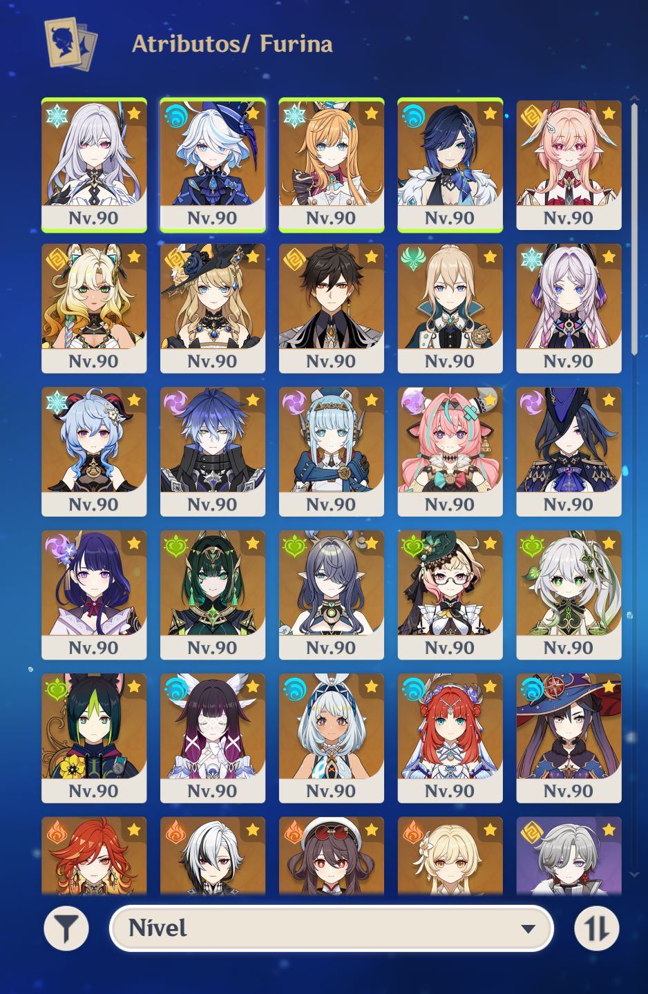 Conta Genshin Ar60 100% + Zzz Ar60 100% + Ambas Build Boas e Personagens Meta