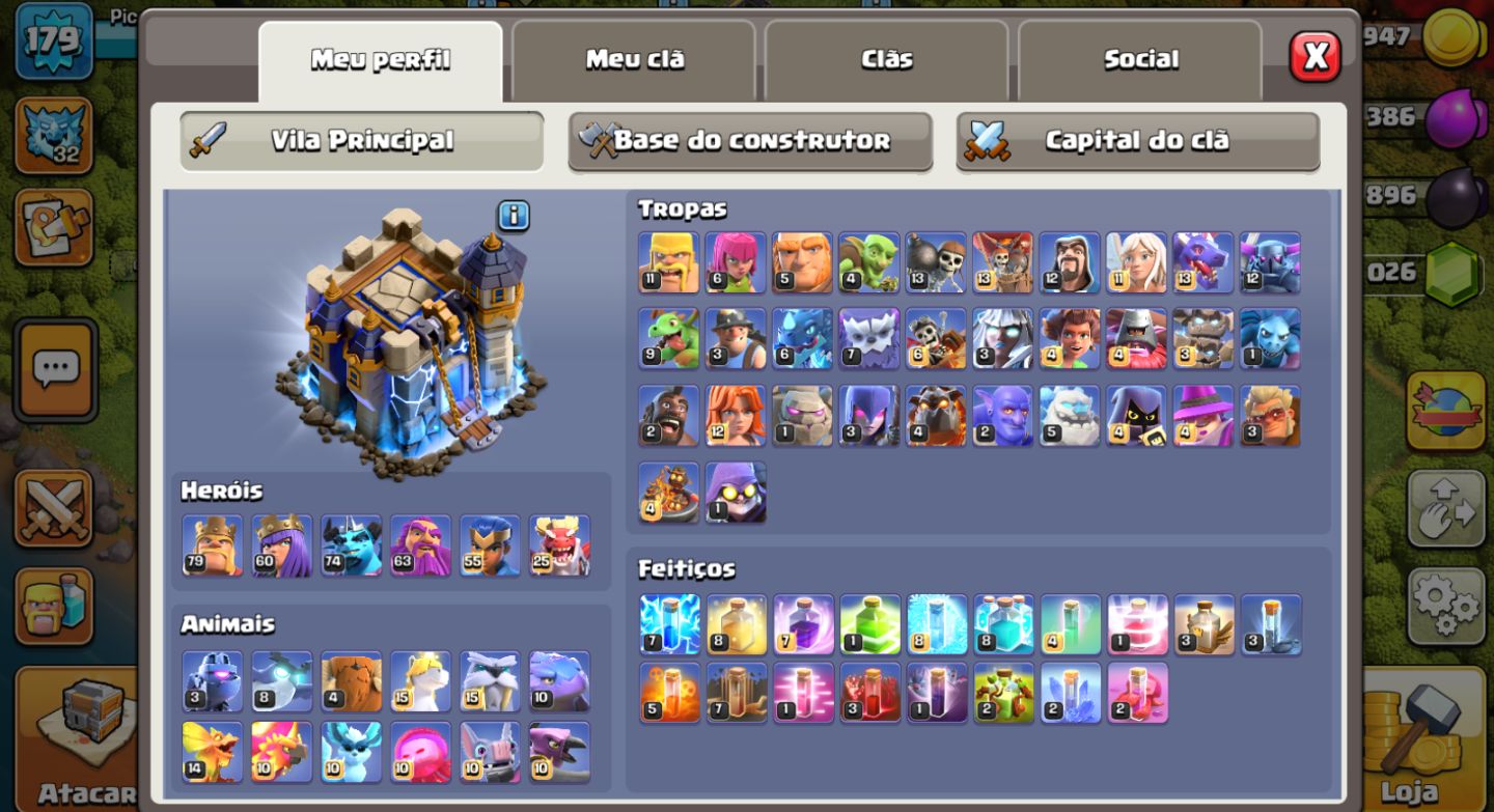 Clash of Clans CV 18 - conta bem upada