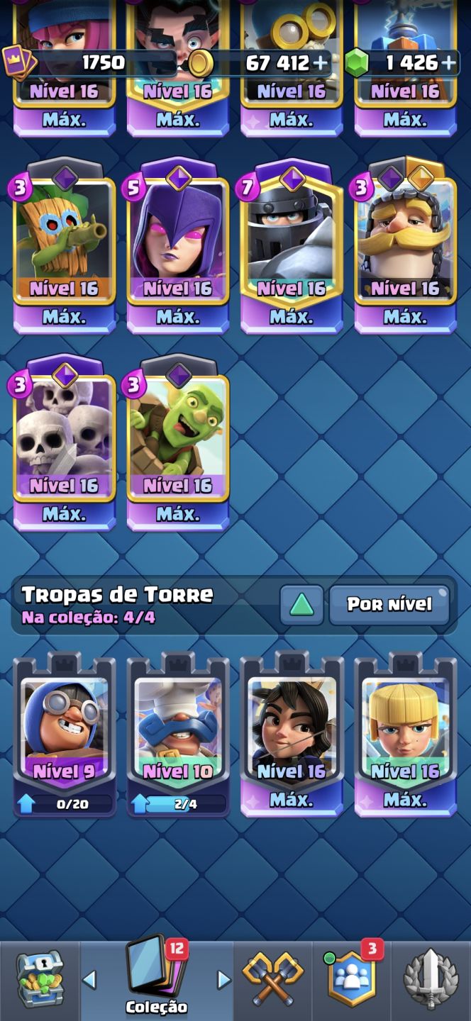 Conta clash Royale 14000 quase full