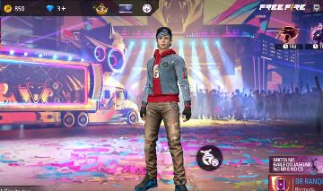 CONTA DE FREE FIRE COM VÁRIAS ROUPAS E CONJUTOS.