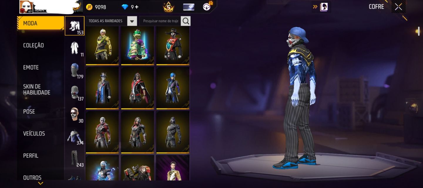 Conta de free fire com passe do thurzin e bandeirão