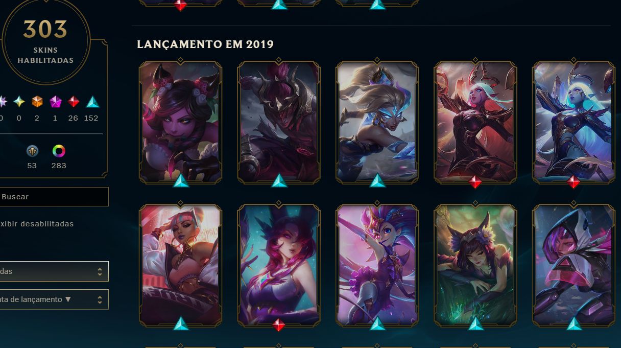 CONTA LEAGUE OF LEGENDS COM 300+ SKINS