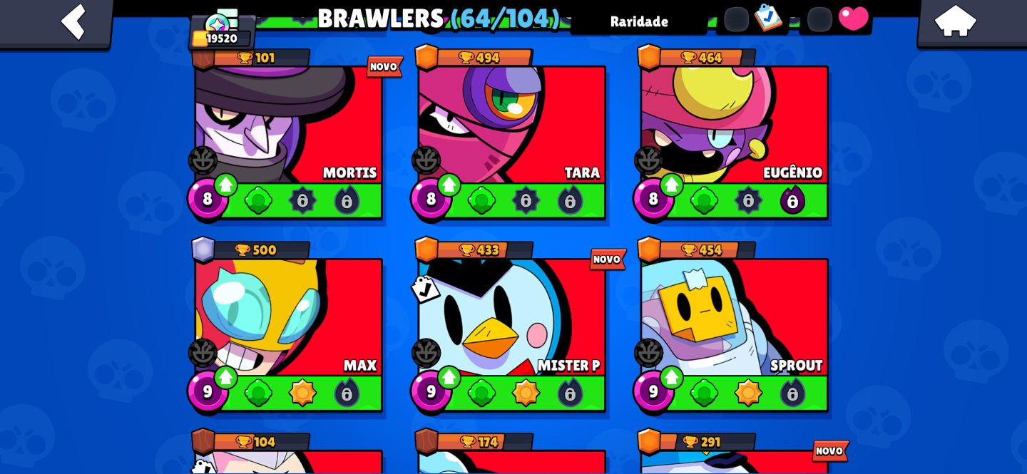 Conta Brawl Stars Top | 19.520 Troféus