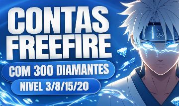 CONTAS FREE FIRE COM 300 DIAMANTES + REI CAVEIRA + TROCA NICK | NO SEU GOOGLE