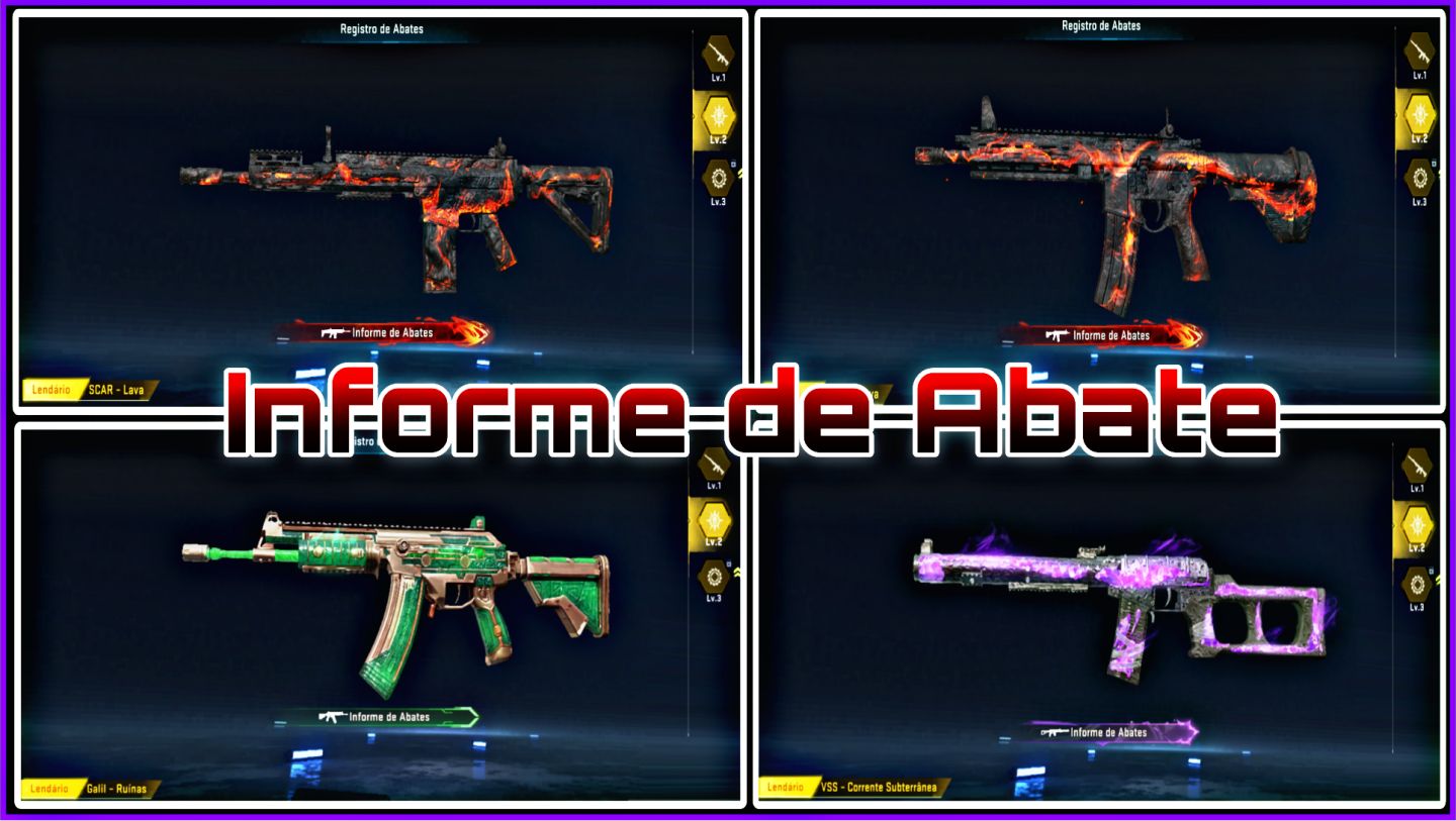 Conta Blood, Bastão, Chinelo, Skins de armas Eterna e Ultra, Skins de Strikers +